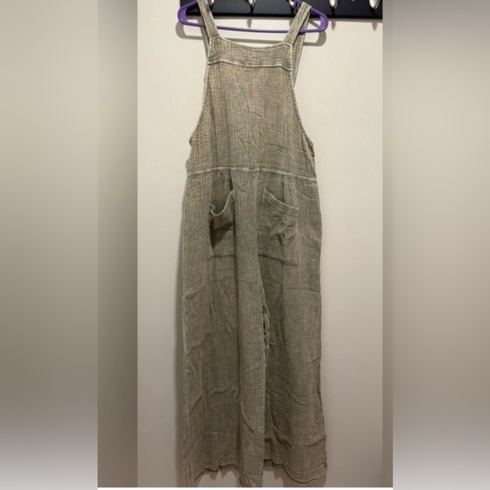 Anthropologie Women's Tan Denim Overalls